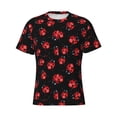 thumbnail image 4 of Vsdgher Beautiful Red Ladybug Print Men's Dry Fit Mesh Athletic Shirts Moisture Wicking Tennis T-Shirt Tops, 4 of 9