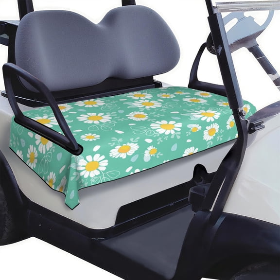 Gorgeous Floral Pattern Golf Cart Bench Cover 51" x 31" for Most Golf Cart Front Seats Towel Style Microfiber Cover