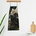thumbnail image 5 of Naloa 1Pack Adjustable Bib Apron Waterdrop Resistant Cooking Kitchen Aprons for Women Men Chef, Realistic Style Cute Cat Print, 5 of 5