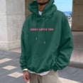 thumbnail image 3 of MHFRRA Sudadera con Capucha para Hombre, Forro Suave, Manga Larga, Cómoda, Informal, Moderna, Ligera y Cálida Verde oscuro, 3 of 6