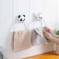 thumbnail image 3 of Toallero de mano de 2 piezas para montaje en pared, toallero para baño, cocina, práctico y hermoso Bulldog y Panda Home, 3 of 5