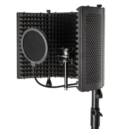 Ktaxon Microphone Sound-Absorbing Hood with Holder, Pop Filter, Shock Moun