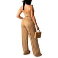 thumbnail image 2 of Qmyliery Women Summer Outfits Solid Color Sleeveless Camisole Crop Tops and Casual Drawstring Wide Leg Pants, 2 of 6