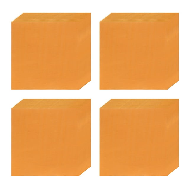 300pcs Foil Candy Wrappers, 4 x 4 Inch Chocolate Bar Wrappers, Aluminum Foil Paper (Orange, Fine Grid)