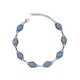 thumbnail image 3 of Bohemian Style Layered Beaded Anklet Metal Alloy Foot Jewelry with Turquoise for Women and Girls, 3 of 4