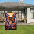 thumbnail image 3 of Amhnf Colorful Butterfly Garden Flag With Vibrant Flowers For Home Outdoor Garden Yard Decor 12x18 inch, 3 of 5