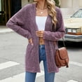 thumbnail image 4 of Kaemgyyd Women's Knit Cardigan V Neck Tops Loose Open Front Cardigans Sweater Casual Long Sleeve Outwear, 4 of 7