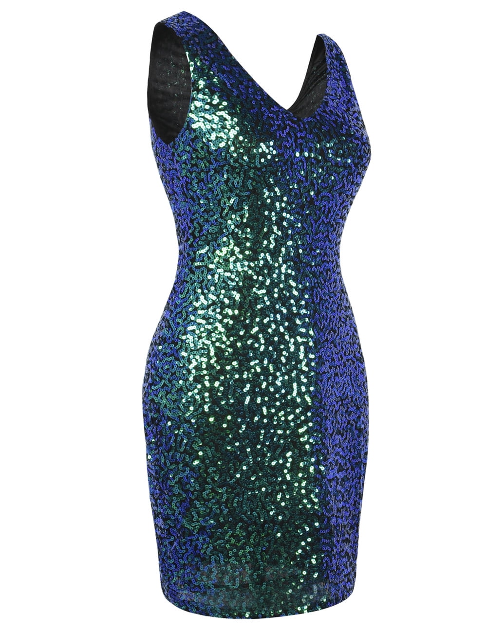 slim fit dress slacks Luxury Royal Blue Prom Silver Diamonds Crystals Sequin Mermaid Gown – ENE  TRENDS main image 1