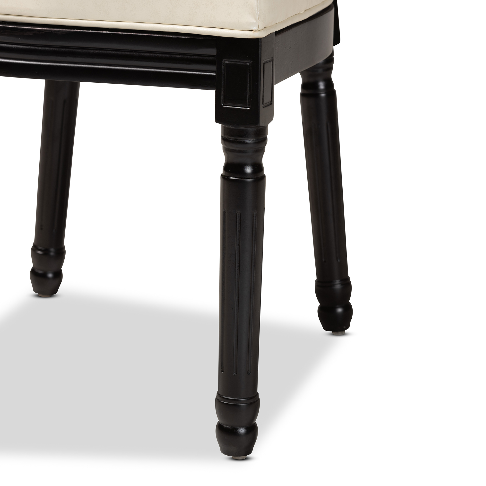 Baxton Studio Louis Dining Chair, Set of 2, Beige