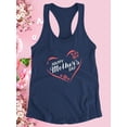 thumbnail image 3 of Mothers Pink Heart Flowers Racerback Tank Women -Image by Shutterstock, Female Large, 3 of 4