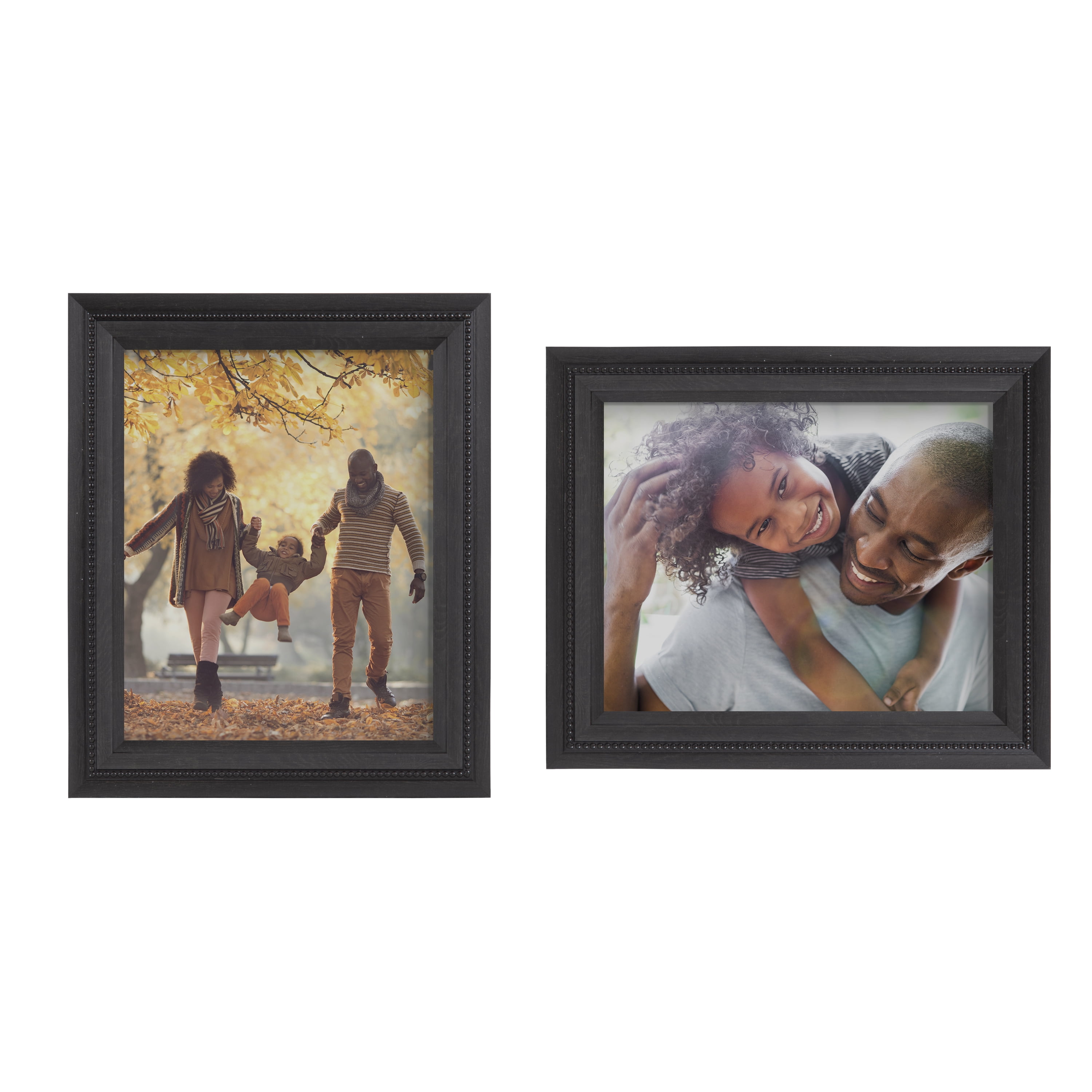 (2 pack) Mainstays – 8x10 Picture Frame – Black Beaded Tabletop Photo Frame