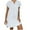 White, variant on asdoklhq Maternity Dress,Fashion Women Loose V-Neck Summer Solid Short Sleeve Cotton And Linen Dress