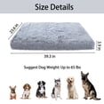 thumbnail image 6 of Petimi Dog Bed, Washable Dog Bed for Crates, Soft Pet Pad Suitable for Medium to Large Dogs and Cats, 39.3"x23.6"x3.9"(Gray), 6 of 7