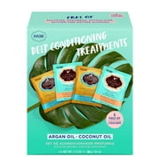 ($7.08 Value) HASK Argan Repairing and Monoi Coconut Nourishing Sulfate Free Deep Conditioners Gift Set, 1.75 oz (4 pack, 2 EA)