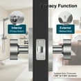 thumbnail image 3 of Scifil Door Knob, Privacy Brushed Door Knobs with Lock, Rectangle Modern Door Handles, Satin Nickel, 3 of 7