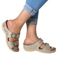 thumbnail image 4 of Zapatillas con cuña para mujer, zapatillas para exteriores para mujer, cadena de perlas, suela blanda Wmkox8yii  nm11884, 4 of 4