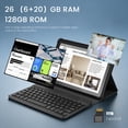 thumbnail image 2 of Android 16 Tablet, 10.1-inch 1280 x 800 HD Display, 26GB RAM, 128GB Storage, 1TB Expandable, WiFi, Bluetooth 5.0, Dual Camera, 8000mAh Battery, Black, 2 of 8