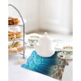 thumbnail image 4 of Light Blue Ocean Waves Kitchen Dish Towels for Drying Dishes Set of 4, Summer Beach Coastal Abstract Waffle Weave Microfiber Hand Tea Bathroom Towels Quick Dry & Absorbent Towel 12x12, 4 of 7