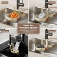 thumbnail image 5 of Sink Strainer Basket, Hanging Kitchen Sink Drain, Multifunction Food Waste Filter Basket with Bottom Release, for Vegetable Washing and Dish Drying（White）, 5 of 6
