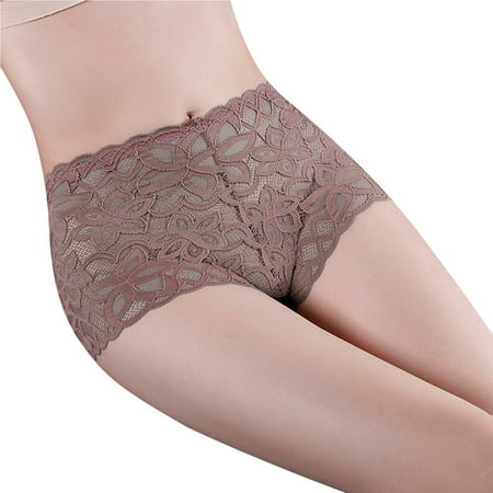 

Zuwimk Womens Panties Seamless Women s Underwear No Panty Line Promise Tactel Lace Bikini Coffee One Size