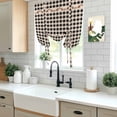 thumbnail image 5 of Western Texas Star Retro Balloon Curtains for Bedroom/Front Door/Bathroom, Country Vintage Black Beige Plaid Tie Up Curtains 63 Inch Length Light Filtering Kitchen Curtains Shades for Windows 46"x63", 5 of 8