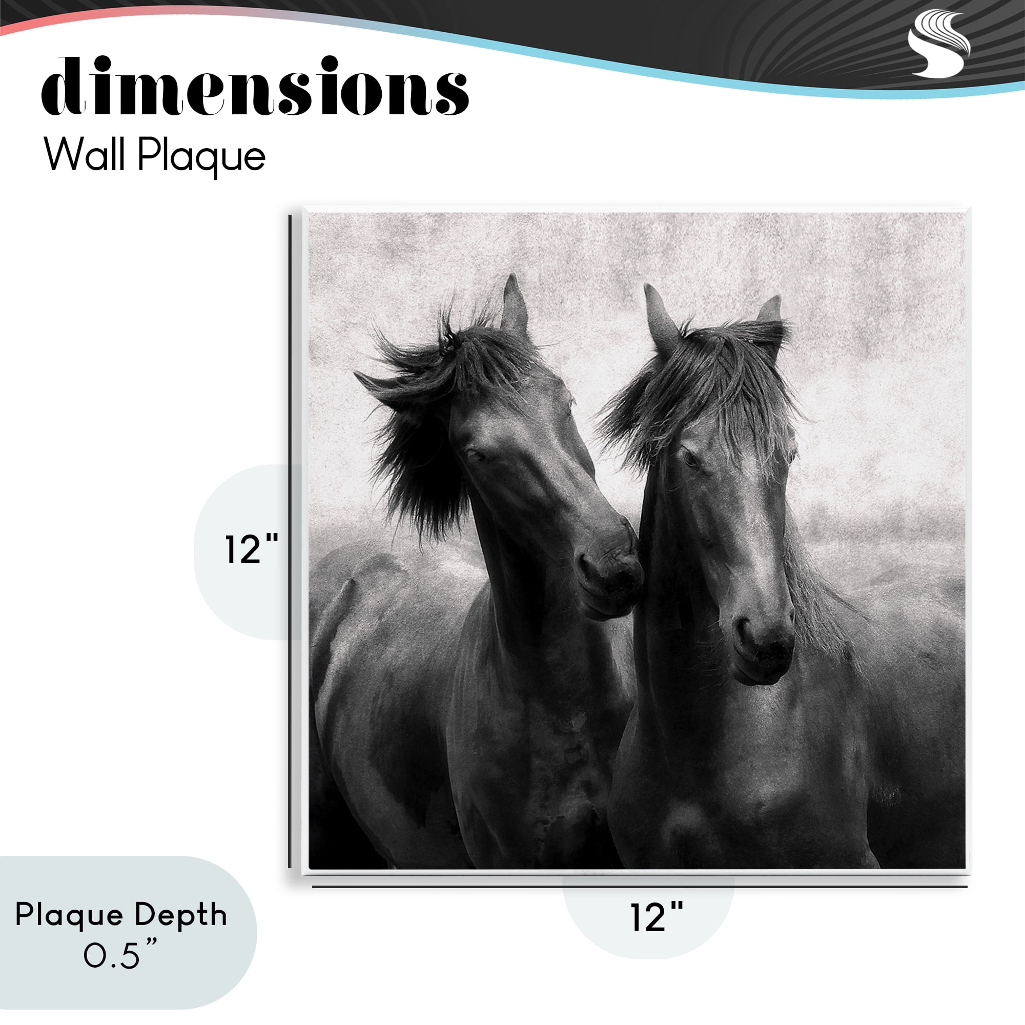 Stupell Industries Short Haired Horse Pair Wall Plaque Art, design by Lars Van de Goor