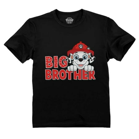 

Paw Patrol Marshall Big Brother Shirt Boys Big Bro Outfit Toddler Kids T-Shirt 4T Black