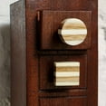 thumbnail image 2 of Set of Six Striped square Bone Knobs by Trinca-Ferro, 2 of 7