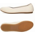 thumbnail image 3 of Flatgios Women's Ballet Flats Knitted Round Toe Flat Women's Walking Shoes Comfortable Casual Shoes Cream-7, 3 of 3