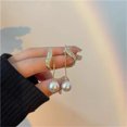 thumbnail image 3 of GHSOHS Elegant Diamond Pearl Tassel Dangle Earrings for Women Trendy Sparking Gold Zircon Pearl Drop Earrings Jewelry Gift, 3 of 9