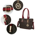 thumbnail image 6 of MKF Collection Casey M Signature Women Tote Bag & Crossbody Bag 2-Piece Set Handbag Purse by Mia K - Red, 6 of 11
