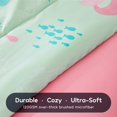thumbnail image 3 of Sleep Zone Kids Twin Bedding Comforter Set - Super Cute & Soft Kids Bedding 5 Pieces Set with Comforter, Sheet, Pillowcase & Sham (Mermaid Princess), 3 of 9