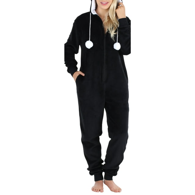 Frankie & Johnny Women and Women's Plus Hooded Fleece NonFooted Onesie