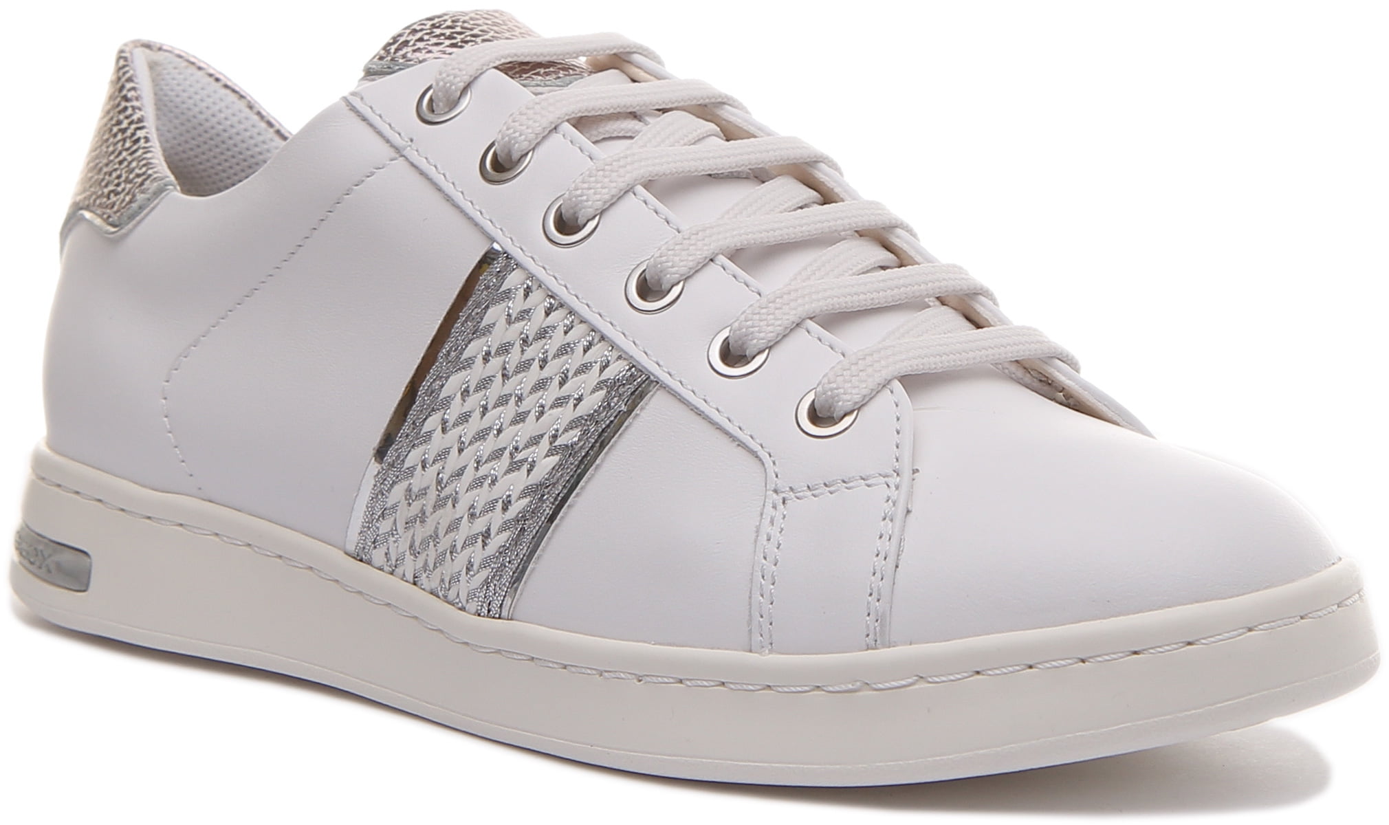 synoniemenlijst masker Ervaren persoon Geox D Jaysen A Women's Low Top Lace Up Casual Leather Trainers In White  Size 10.5 - Walmart.com