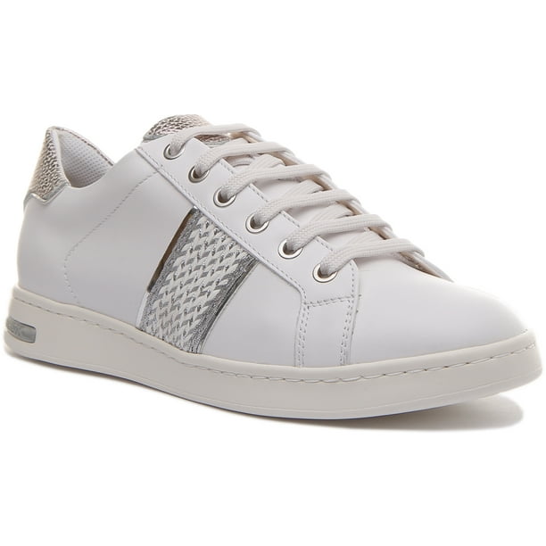 Geox D Jaysen A Women's Low Lace Casual Leather In White Size 10 - Walmart.com