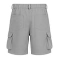 thumbnail image 6 of LIIPEE Girls Cargo Shorts Summer Lightweight Solid Color Comfort Waist Fashion Buttons Shorts With Pockets Kids Cute Loose Fit Daily School Wear,9-10 Years, 6 of 7