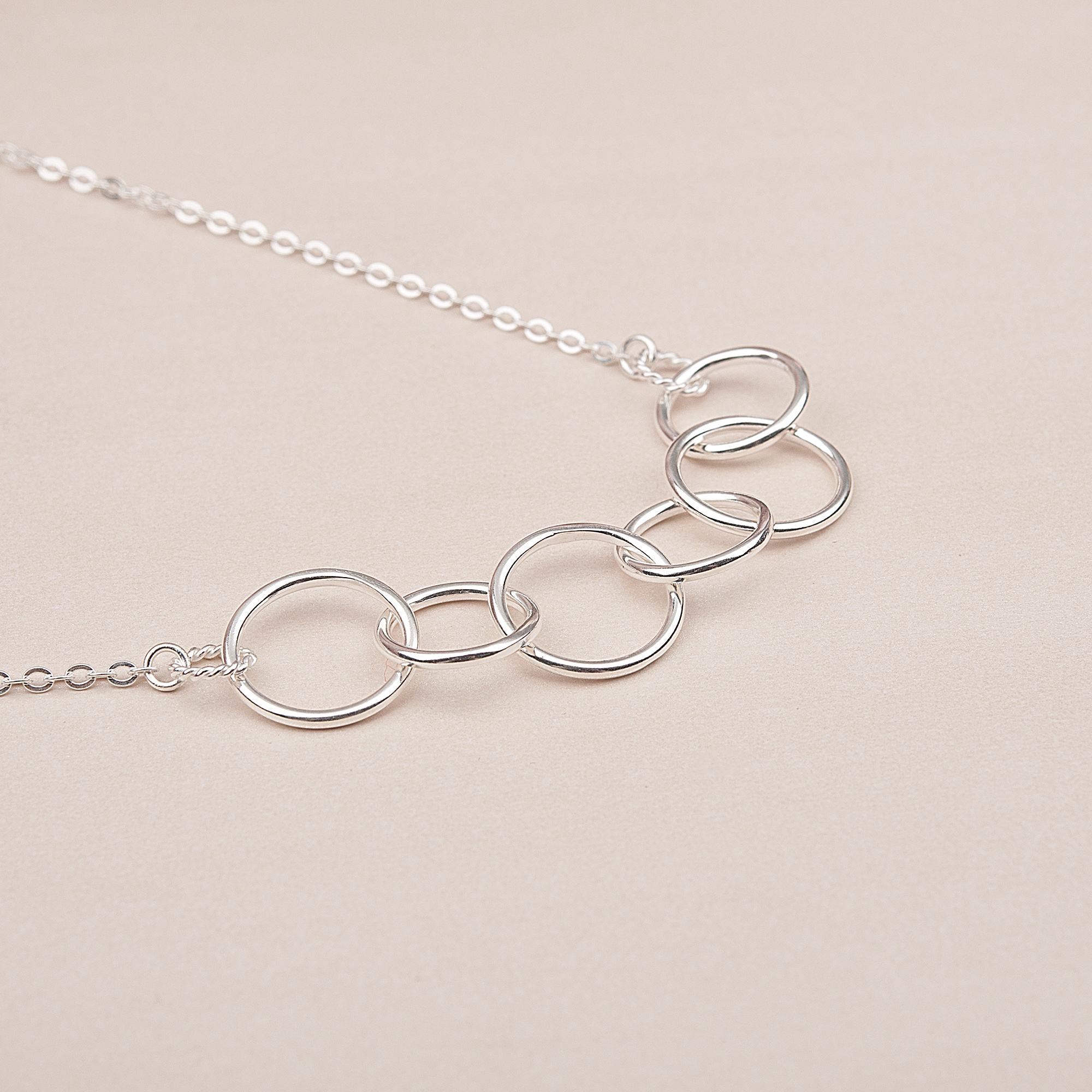Anavia Happy 60th Birthday Gifts for Women,925 Sterling Silver Necklace, Gifts for mom sixtieth birthday ideas -[6 Regular Circles, No Custom]