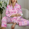 thumbnail image 6 of Honeii Best Mom ever print Women's Pajama Sets Long Sleeve Button Down Sleepwear Nightwear Soft Pjs Lounge Sets-X-Large, 6 of 7