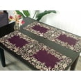 thumbnail image 6 of Placemats Set of 4 for European Dining Table, Table Placemats, Rectangular PVC Vinyl, 12x18 Inches - Plum Gold, 6 of 8