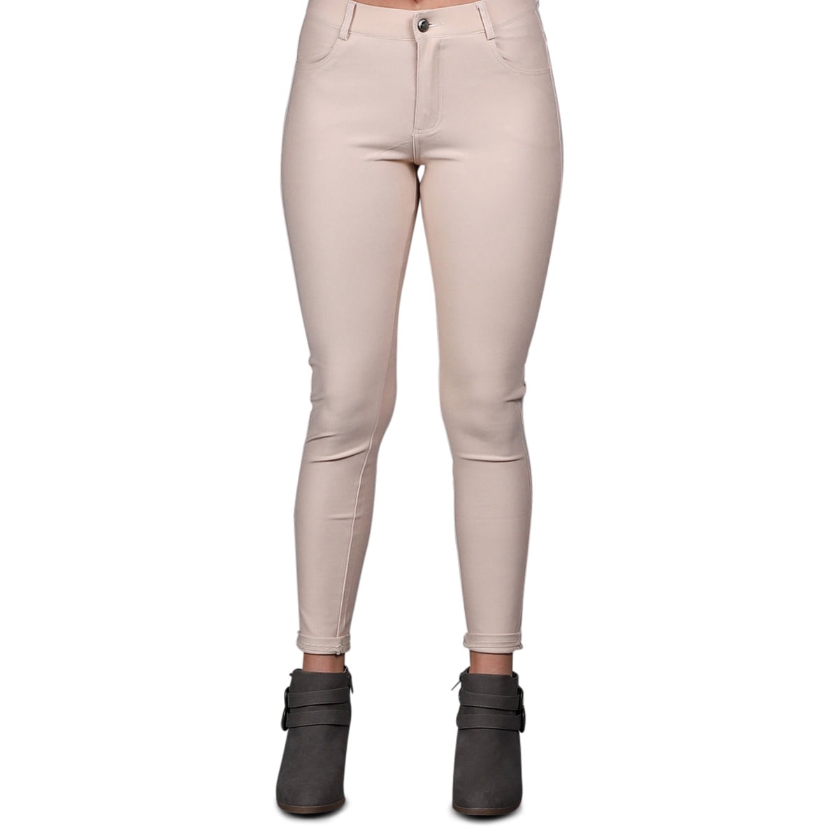 cream colored jeggings