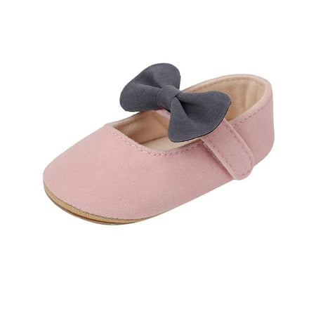 

Hunpta Toddler Shoes Kids Infant Girls Soild Color Bowknot Princress Shoes Soft Sole Non Slip First Walkers Prewalker Shoes