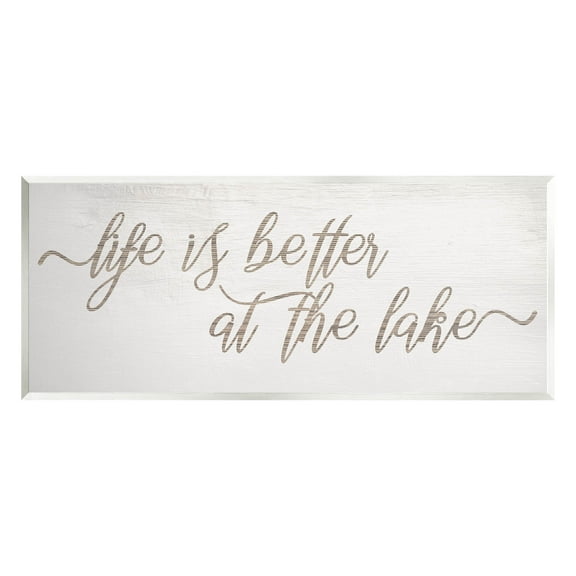 Life Better At The Lake Phrase Inspirational Graphic Art Unframed Art Print Wall Art
