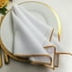 Eiden Linen, Collection d'Or Lot de 6, Serviettes en Tissu, Blanc avec Garniture en Or – image 3 sur 7