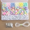 thumbnail image 3 of Alphabet Letter Bead Set Plastic Bracelet Making Beads Kit DIY Bead Craft Kit, 3 of 10