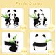 thumbnail image 2 of Panda de peluche Animales de peluche con Panda Bebé de Peluche, Mamá Nativa y Bebé Panda de Bambú de Peluche, 2 of 5