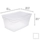 image 3 of Sterilite 90 Qt. Storage Box Plastic, White, Set of 4