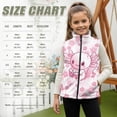 thumbnail image 6 of Binienty Cherry Blossom Axolotl Outwear Vest 3T Girls Warm Fuzzy Fluffy Fleece Jacket Big Kids Cute Thick Vest Comfy Trendy Toddler Winter Clothing​, 6 of 7