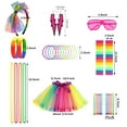 thumbnail image 2 of 80s Costume Accessories Set for Women Waist Bags Rainbow Tutu Skirt Halloween 1980s Outfit, 2 of 5
