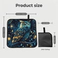 thumbnail image 3 of Owl Sky Tree Art Foldable Seat Cushion for Bleachers, Stadium Seats, Camping & Outdoor Events, Portable Lightweight Pad with Carabiner, 3 of 6