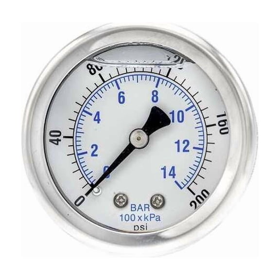 Pic Gauges Pressure Gauge,1/4 in. NPT,2 in. 202L-204G
